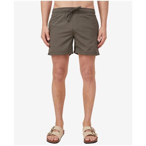 Cotton On Mens Stretch Elastic Waist Swim Bottom Trunks, Green, NWT - Picture 1 of 1